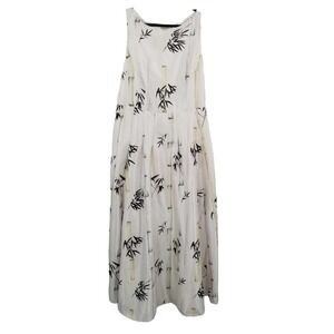 Eshakti white bamboo print formal dress womens plus size 20 20w sleeveless maxi